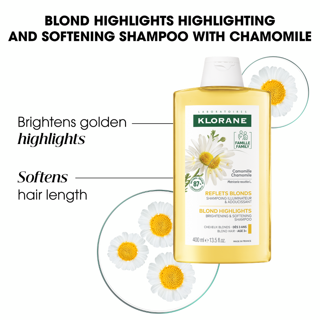 Klorane Blond Highlights Shampoo With Chamomile - 400 ml