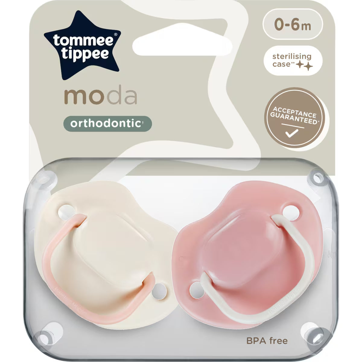 Tommee Tippee Moda Orthodontic Soothers 0 to 6 Months