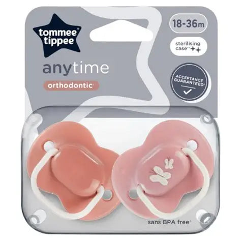 Tommee Tippee Anytime Orthodontic Soothers 18-36 Months