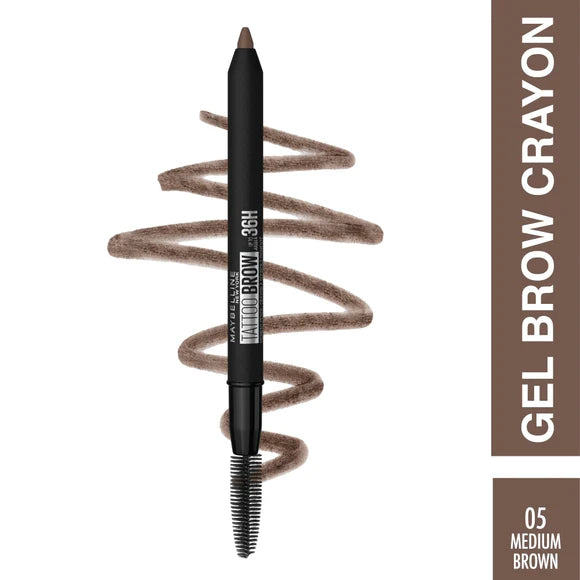 Maybelline New York Tattoo Brow 36HR Pigment Brow Pencil 05 Medium Brown
