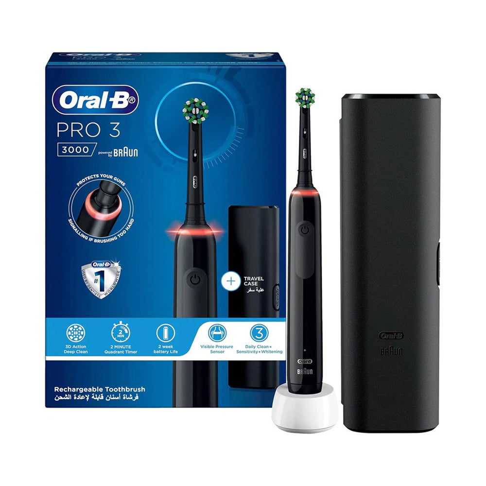 Oral-B Pro 3000 Rechargeable Electric Toothbrush – Black