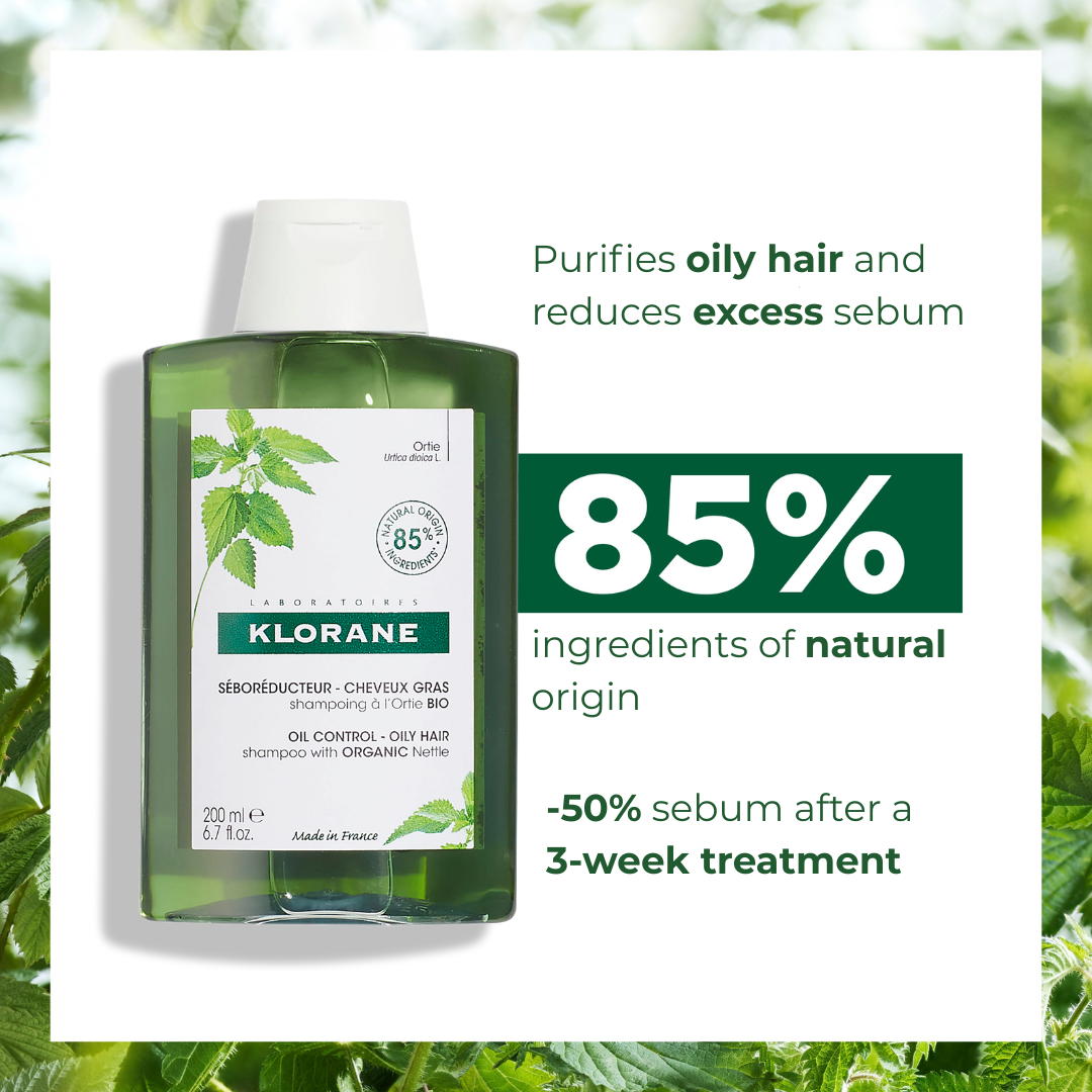 Klorane Oil Control Shampoo With Nettle - 200 ml