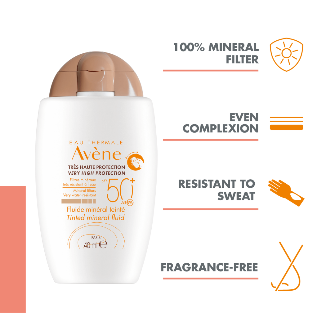 Avène Mineral Sunscreen Fluid Tinted SPF 50+ 200ml - Offer