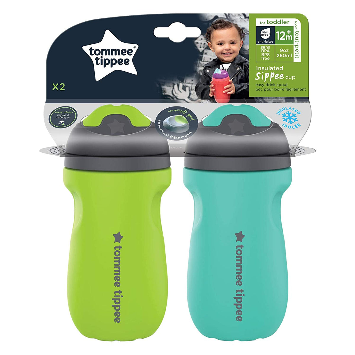 Tommee Tippee Insulated Sippee Cup 12m+ x2