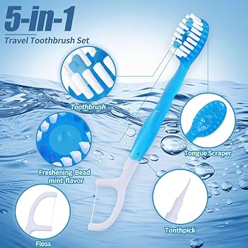 Access 5-in-1 Disposable Toothbrush Mint Flavored - 5 pieces