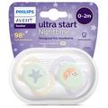 Philips Avent 2 Ultra Air Night Time Soother 0 to 2m