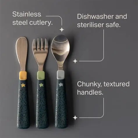 Tommee Tippee Big Kids Stainless Steel First Cutlery Set