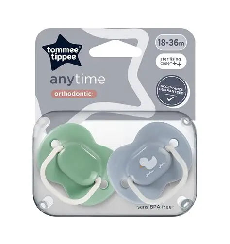 Tommee Tippee Anytime Orthodontic Soothers 18-36 Months