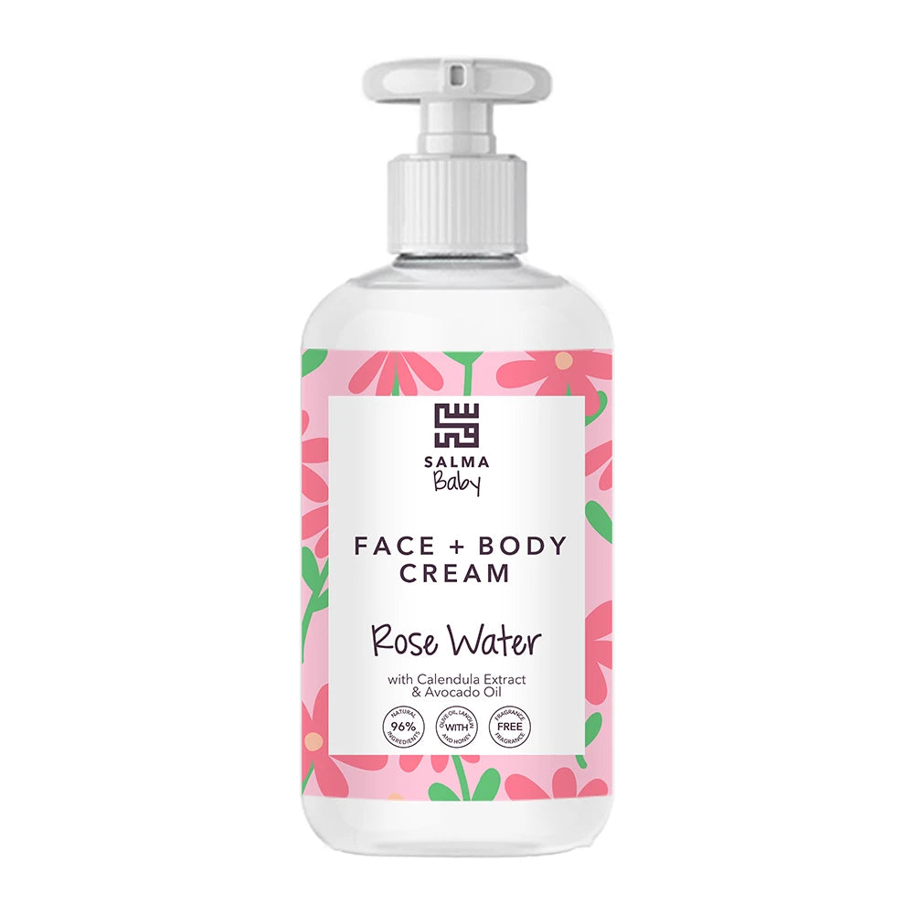 Salma Baby Face + Body Cream Rose Water 500ML