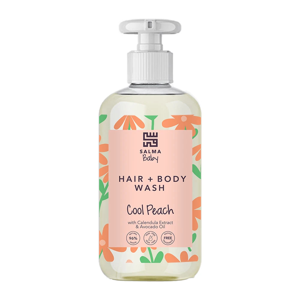 Salma Baby Hair + Body Wash Cool Peach 500ML