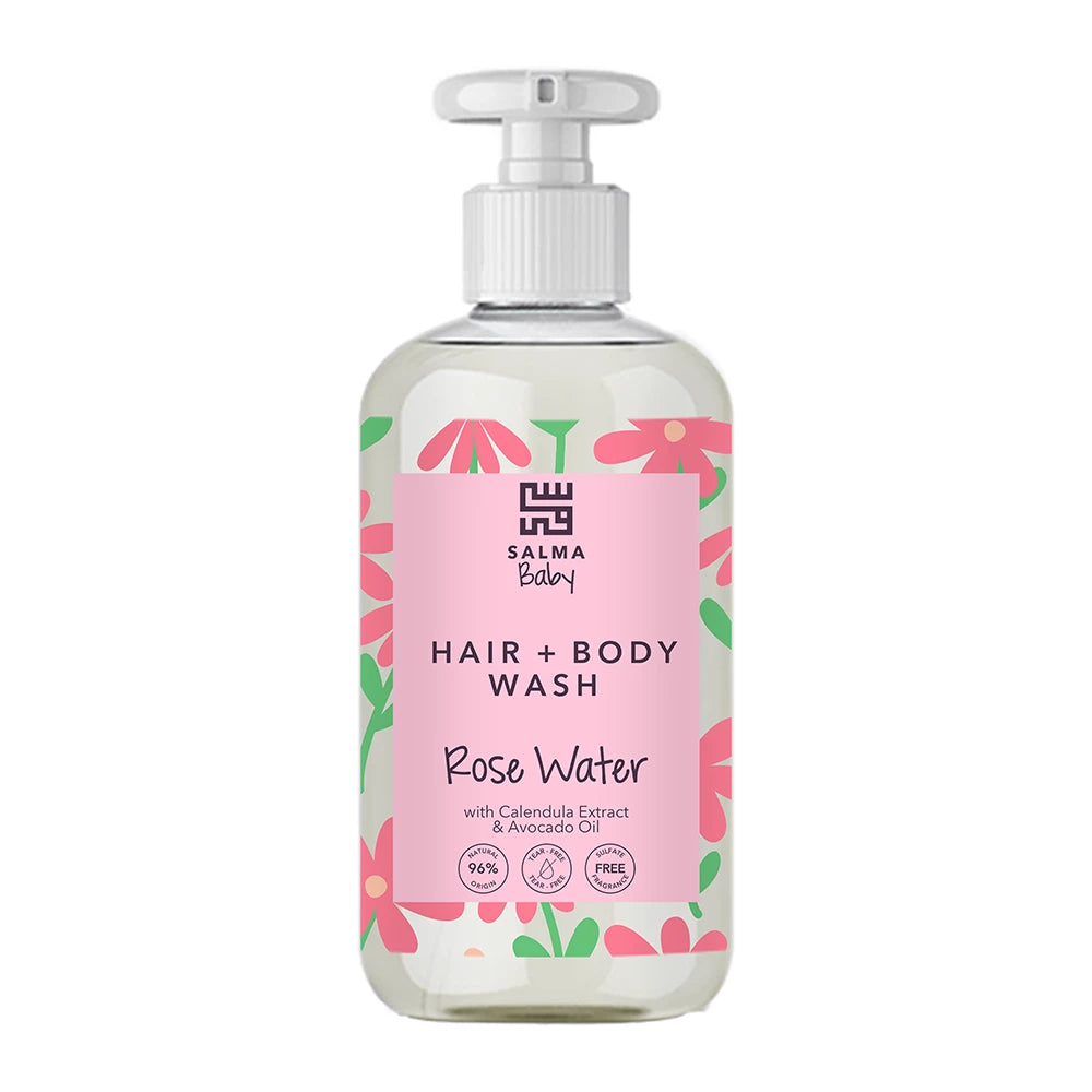 Salma Baby Hair + Body Wash Rose Water 500ML