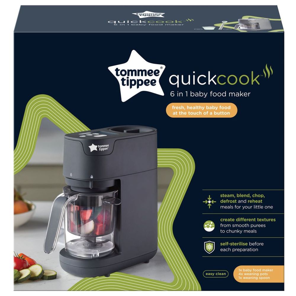 Tommee Tippee Quick Cook 6 in 1  Baby Food Maker