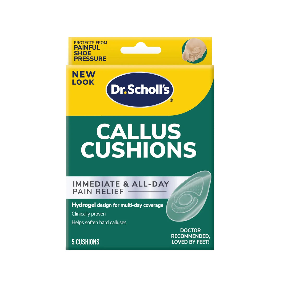 Dr. Scholl’s Callus Cushions with Hydrogel Technology- 5 pc