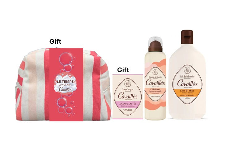 Rogé Cavaillès Gel Bain Douche Lait de Miel + Mousse de Douche Nectar de Vanille