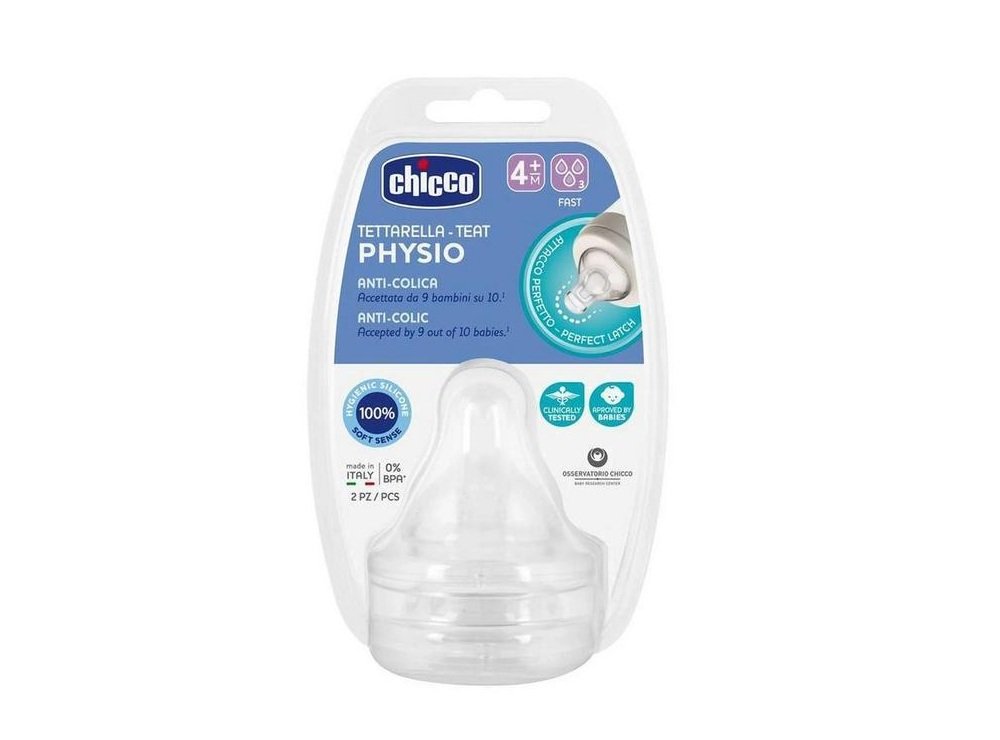 Chicco Physio Teats 4M+ Fast Flow