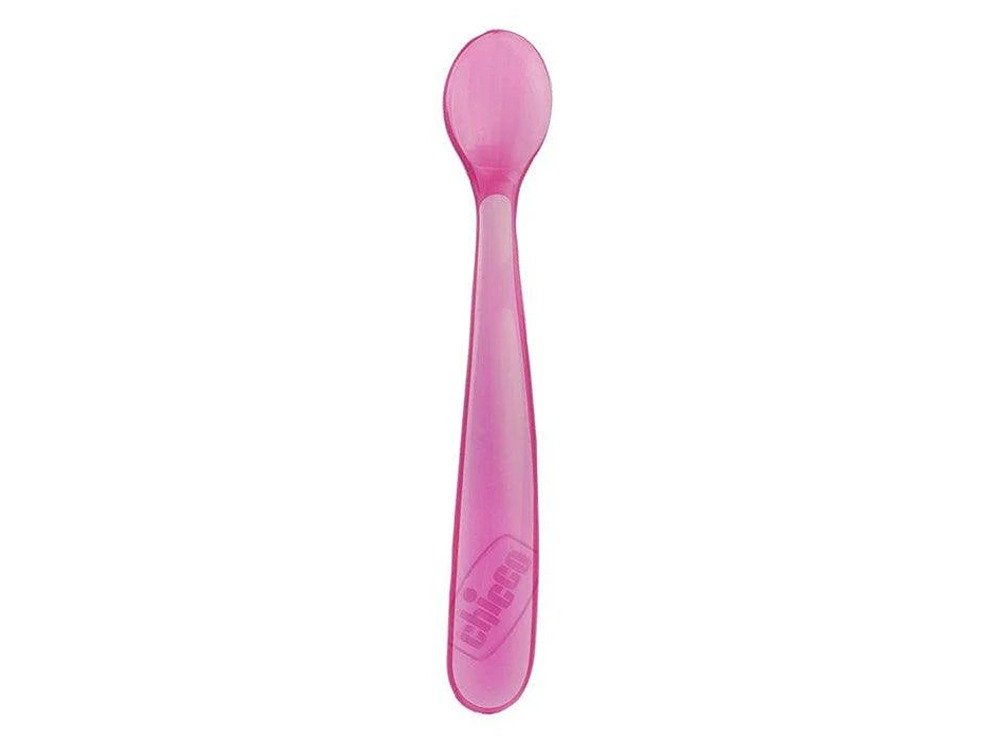 Chicco Pink Softly Spoon 6M+