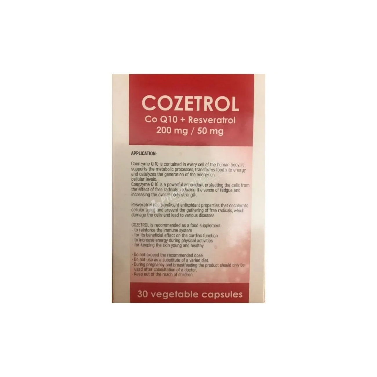 COZETROL Co Q10+Resveratrol