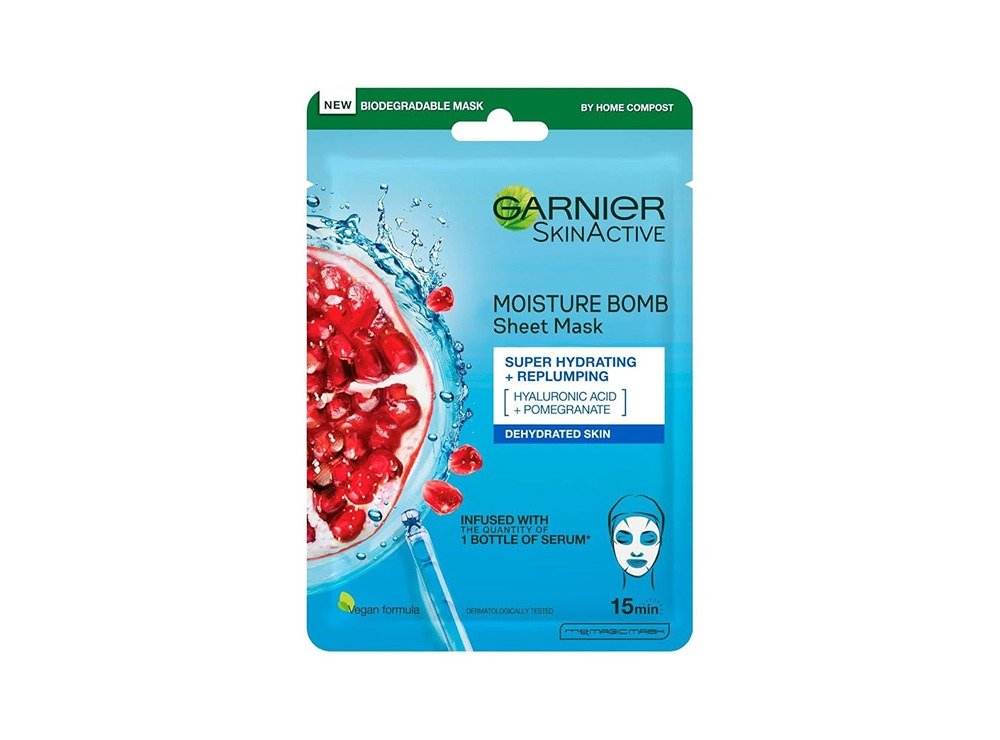 Garnier Moisture Bomb Pomegranate Super Hydrating & Replumping Tissue Mask