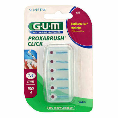 Gum Proxabrush Click Interdental Refill 1.4 mm 6 Pcs