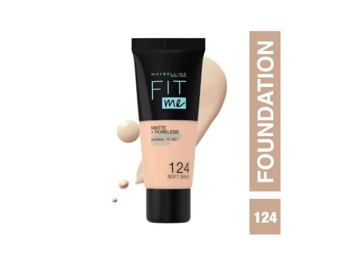 Maybelline New York Fit Me Matte + Poreless Foundation 124 Soft Sand
