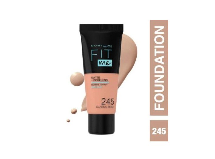 Maybelline New York Fit Me Matte + Poreless Foundation 245 Classic Beige