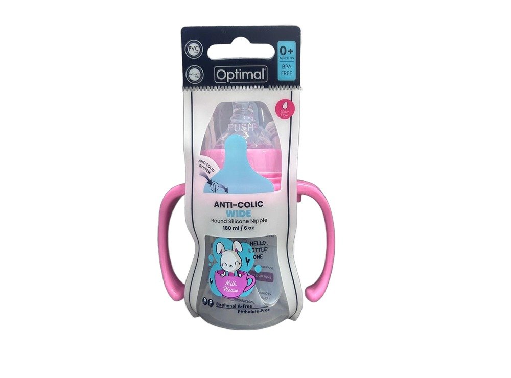 Optimal Anti Colic Wide Bottle 0M+