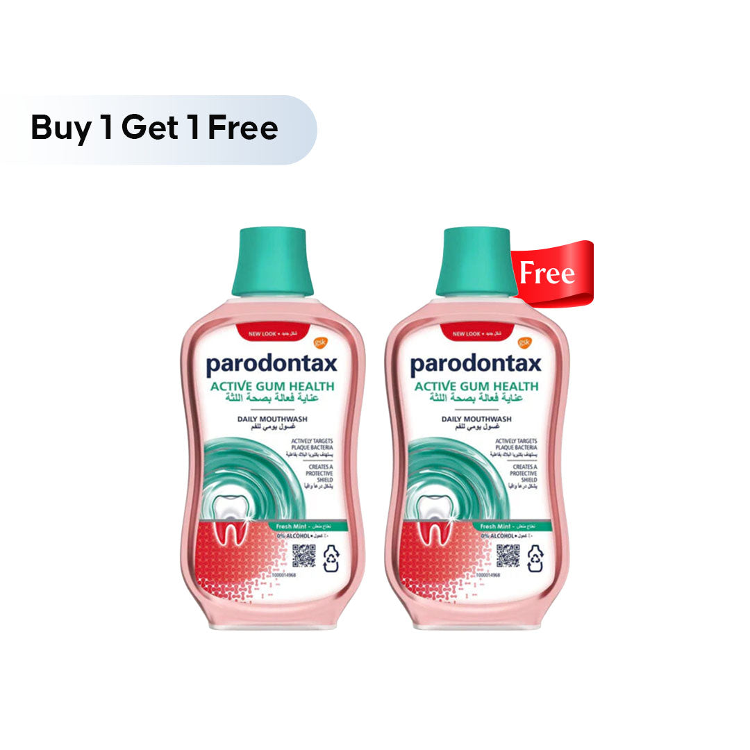 Parodontax Active Gum Health Fresh Mint Mouthwash 0% Alcohol - Duo