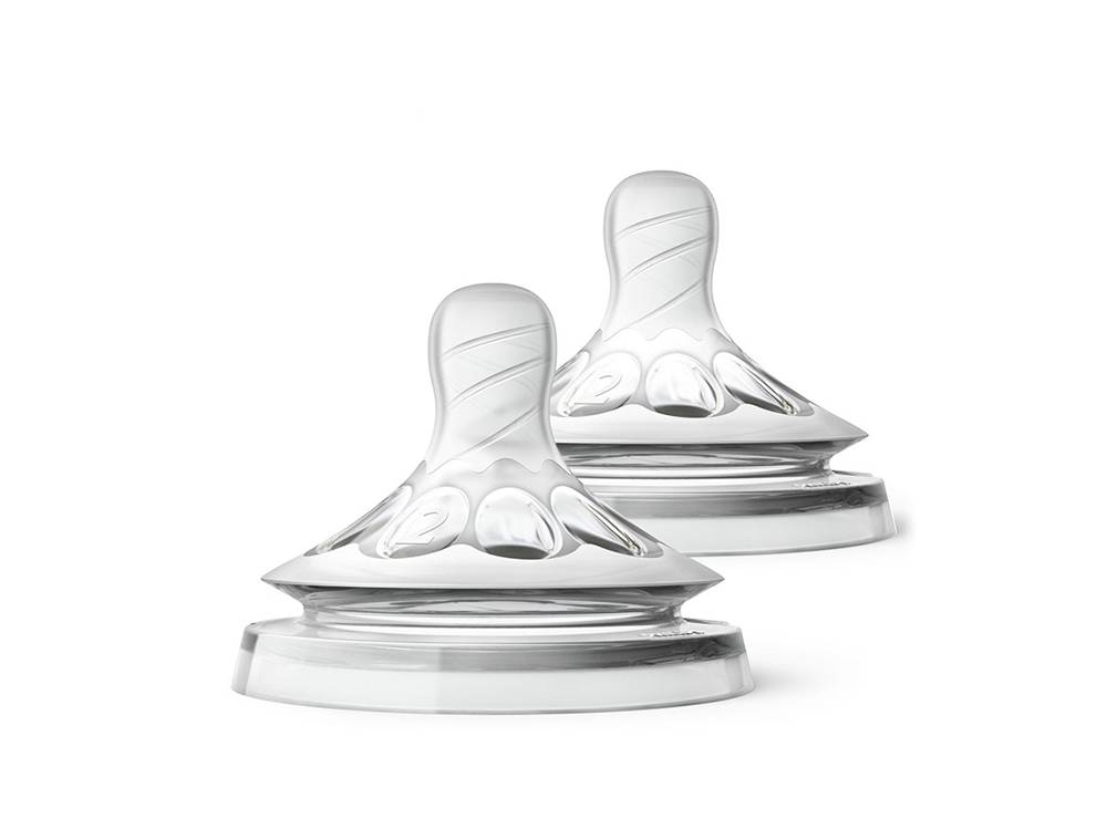 Philips Avent 2 Natural Teats 2 Holes 1M+