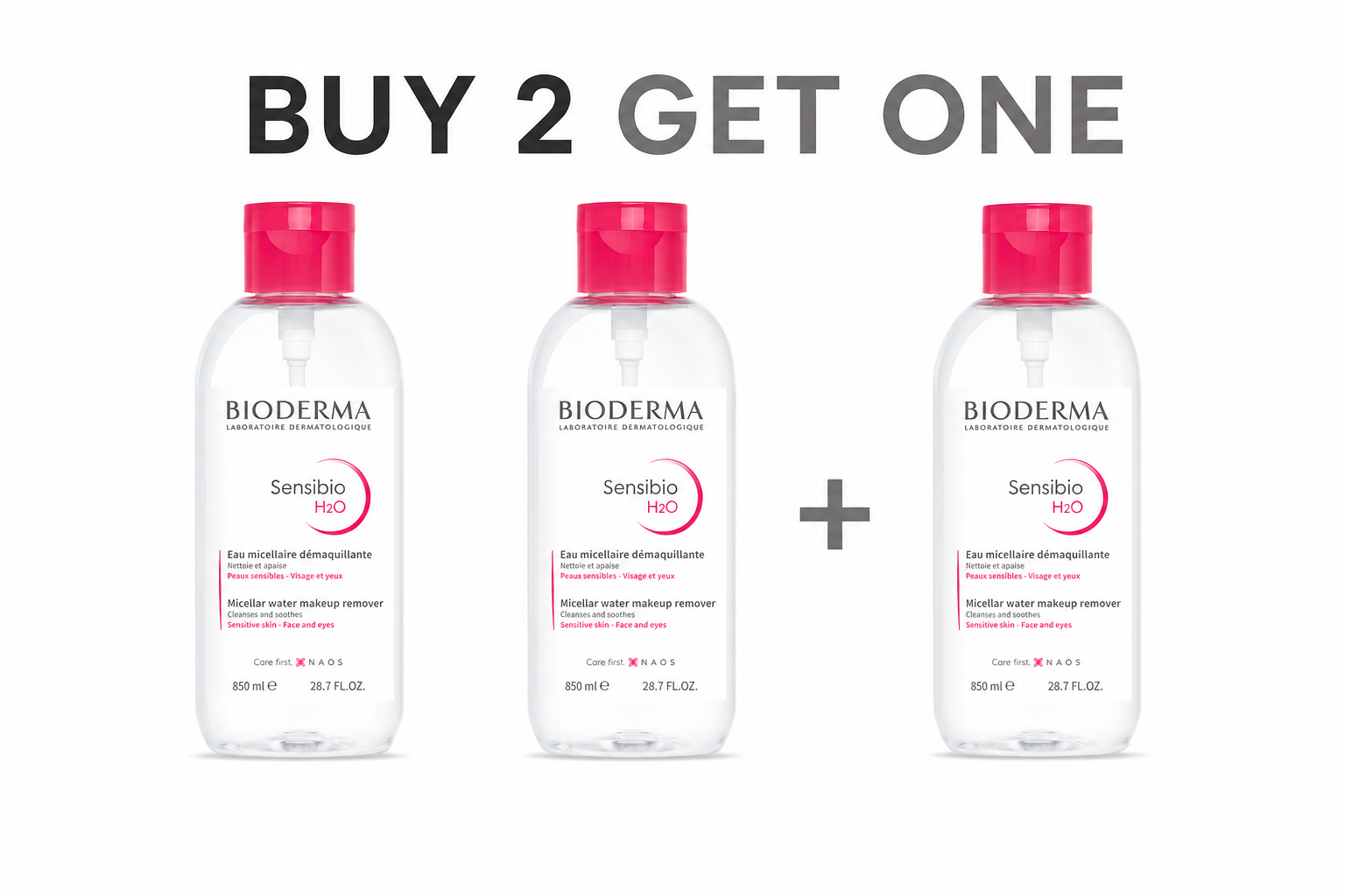 Bioderma Sensibio H2O 850ml buy 2 Get 1 Free