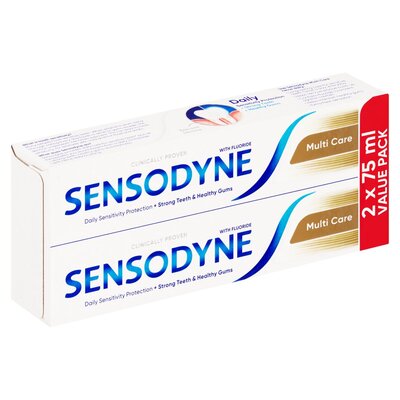 Sensodyne Multicare + Whitening Toothpaste Twin Pack