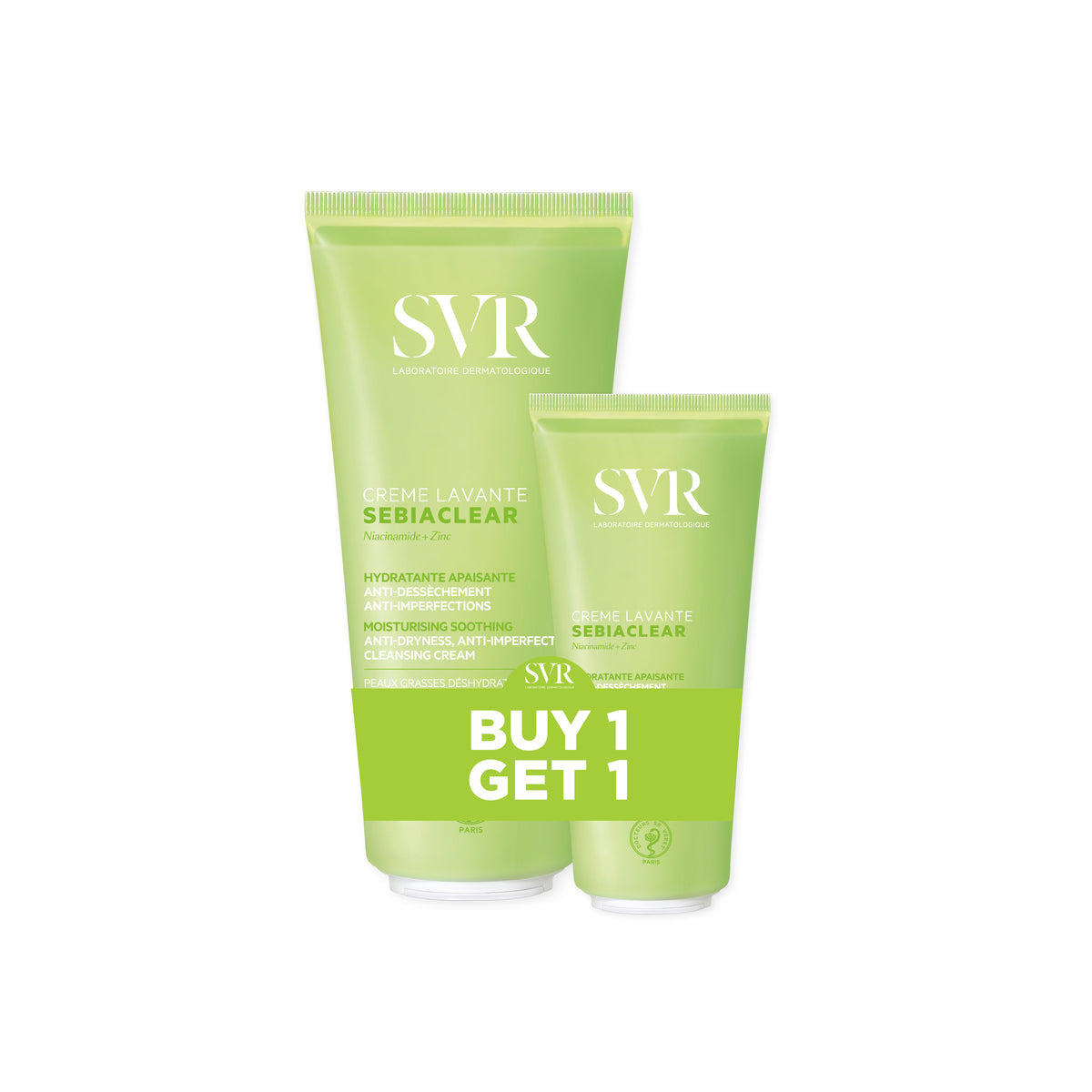 SVR Sebiaclear Moisturizing Soothing Cleansing Cream Bundle