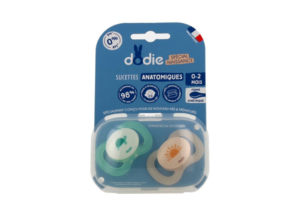 Symmetrical Soothers 0-2M Blue & yellow