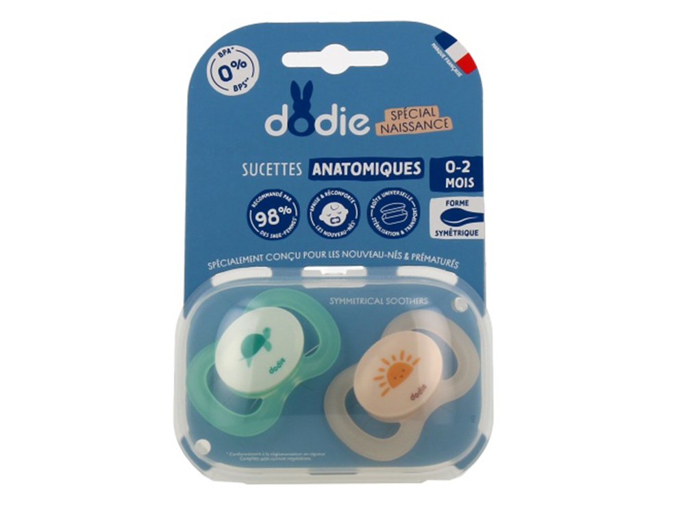 Symmetrical Soothers 0-2M Green Yellow