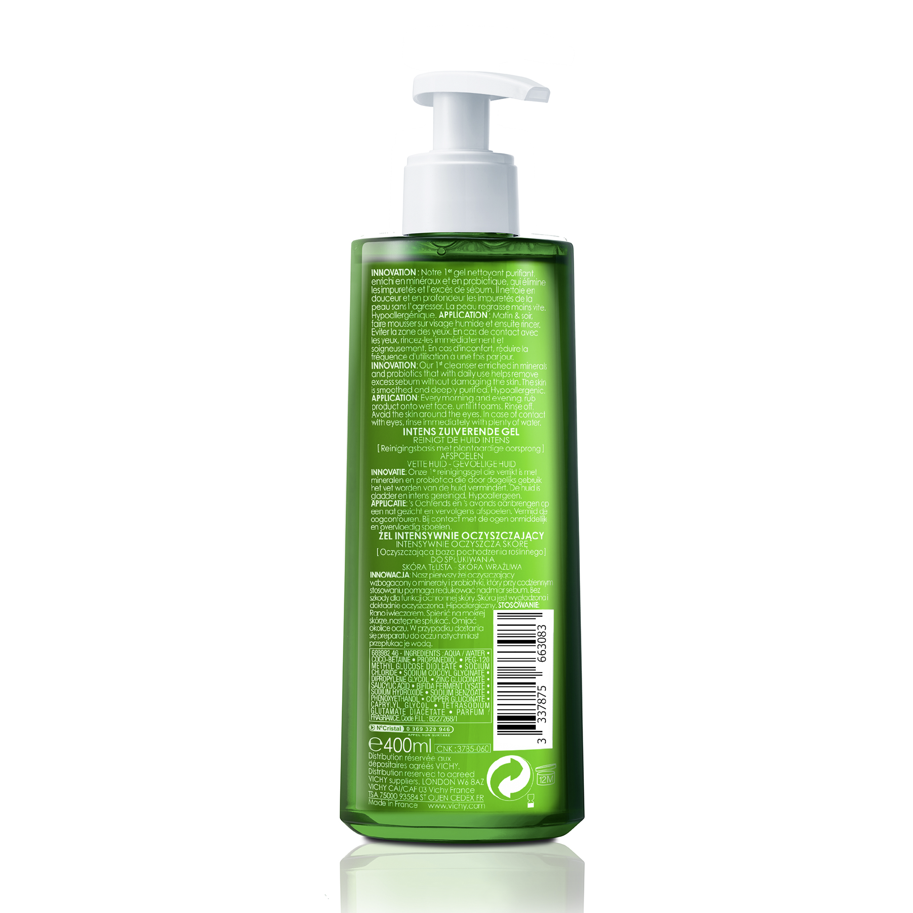 Vichy Normaderm Phytosolution Intensive Purifying Gel - 400 ml