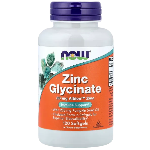 Now Zinc Glycinate 120 Softgels